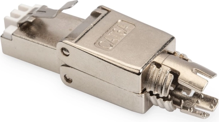 Terenski montabilni konektor RJ45 DIGITUS Cat 6A, oklopljen, bez alata, PoE++, 10GbE