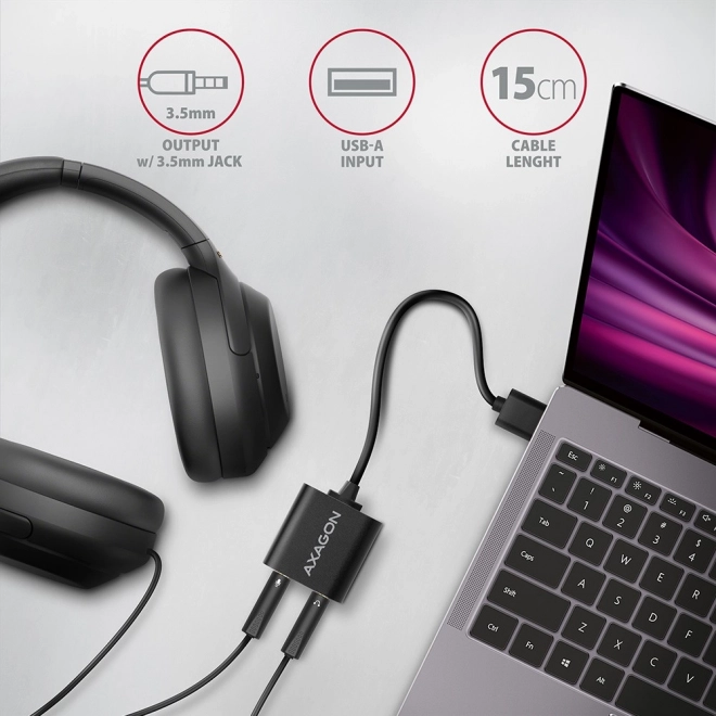 Eksterno USB 2.0 zvučno sučelje 48kHz/16-bit stereo Axagon
