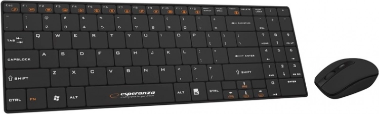 Bežični set Slim tipkovnica i miš 2,4 GHz Liberty crna