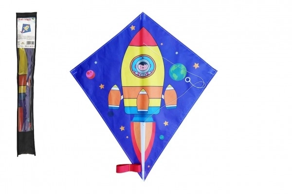 Leteći zmaj s motivom svemirske rakete - 70 x 60 cm