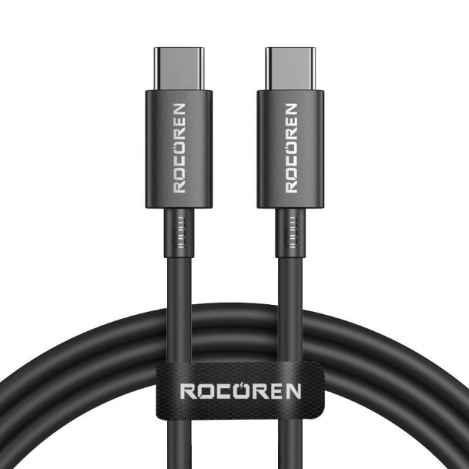 Brzi USB-C na USB-C kabel za punjenje 100W, 1 m crni
