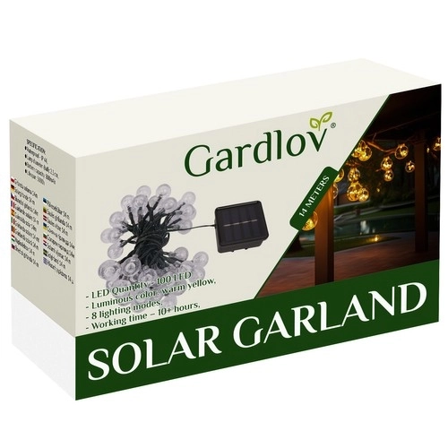 Solarna girlanda 12m IP65 Gardlov 24010