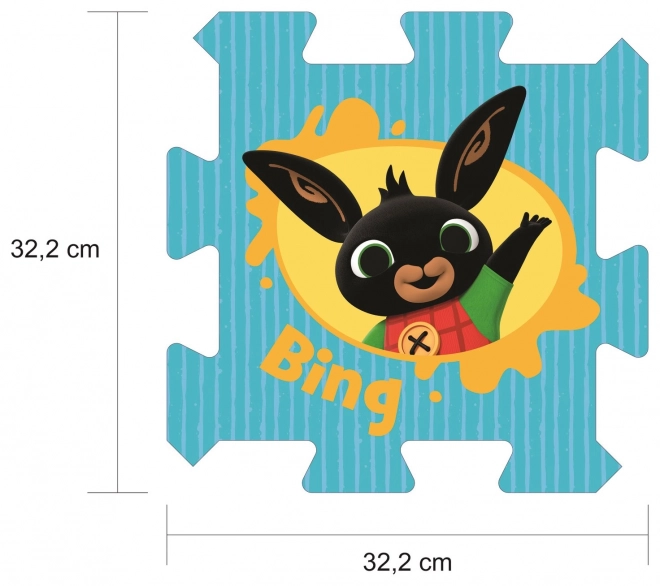 Pjenaste puzzle Bing Bunny 32x32x1,5 cm 8 kom u foliji