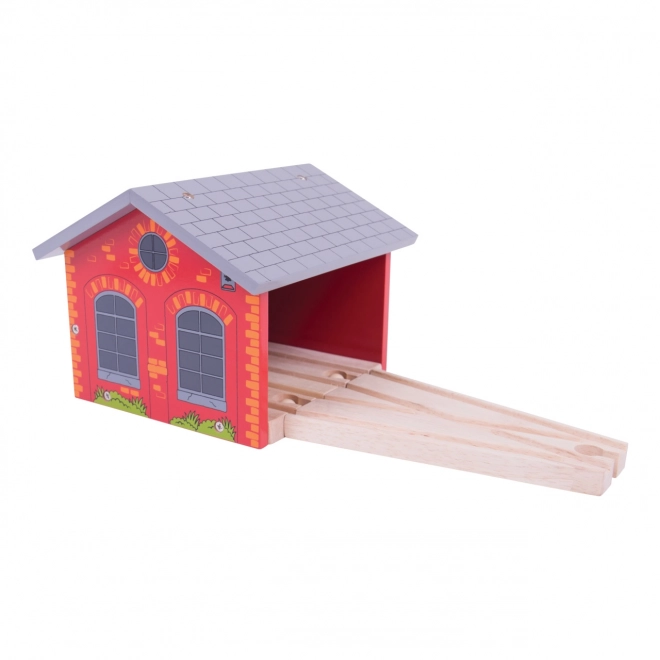 Drveno skladište za dvije vlakovne kompozicije Bigjigs Rail