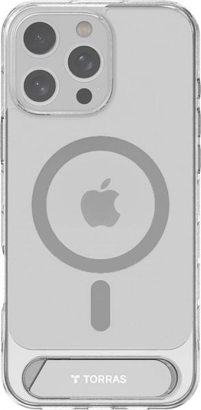Prozirna magnetska TORRAS Pstand maskica s kickstandom za iPhone 16 Pro Max