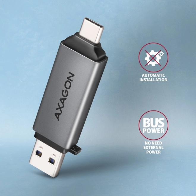 Vanjski čitač kartica CRE-DAC USB3.2 Gen 1 Type-C + Type-A SD/microSD