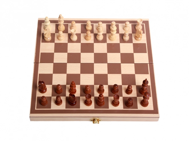 Drvena igračka set 3u1: Šah, Dame i Triktrak