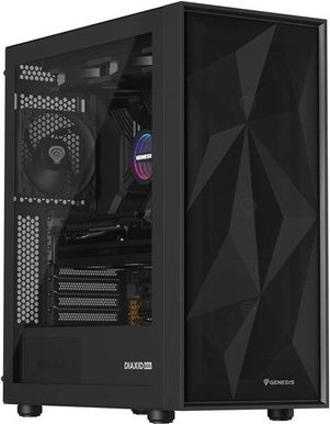 genesis diaxid 605f midi tower crna s usb‑c