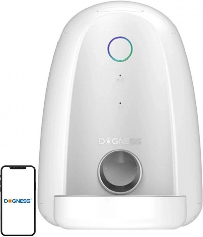 pametna automatska hranilica za pse i mačke s Wi‑Fi DOGNESS mini, bijela
