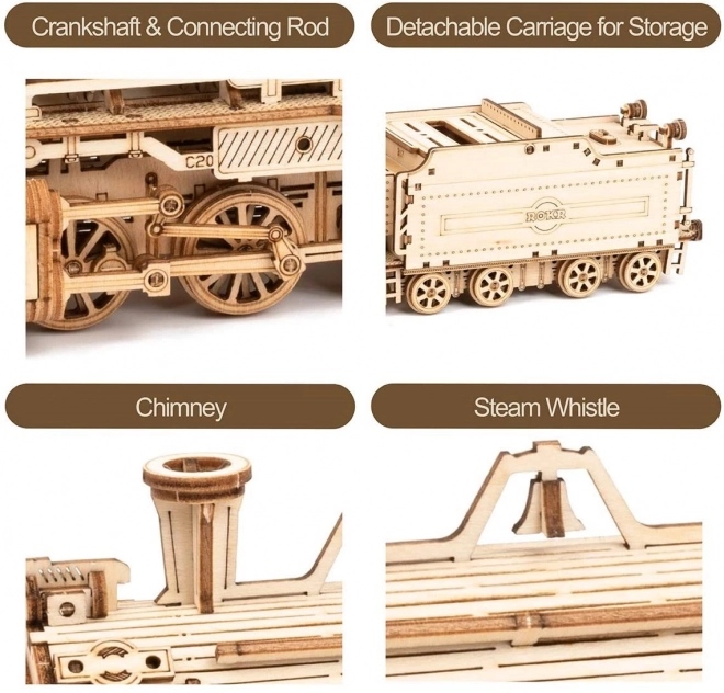 Lokomotiva - Parni Express - 3D drvene puzzle