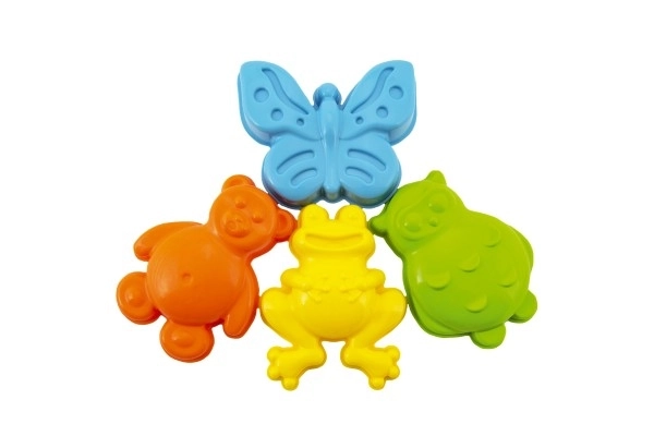 Oblici za pijesak plast životinje 4 komada u mreži 12x10x8cm 12m+