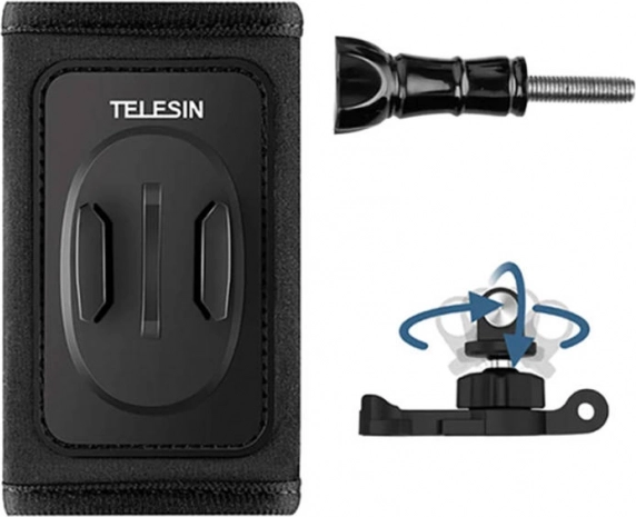 Set nosača za ruksak TELESIN s rotacijom 360° i J‑kukom za akcijske kamere