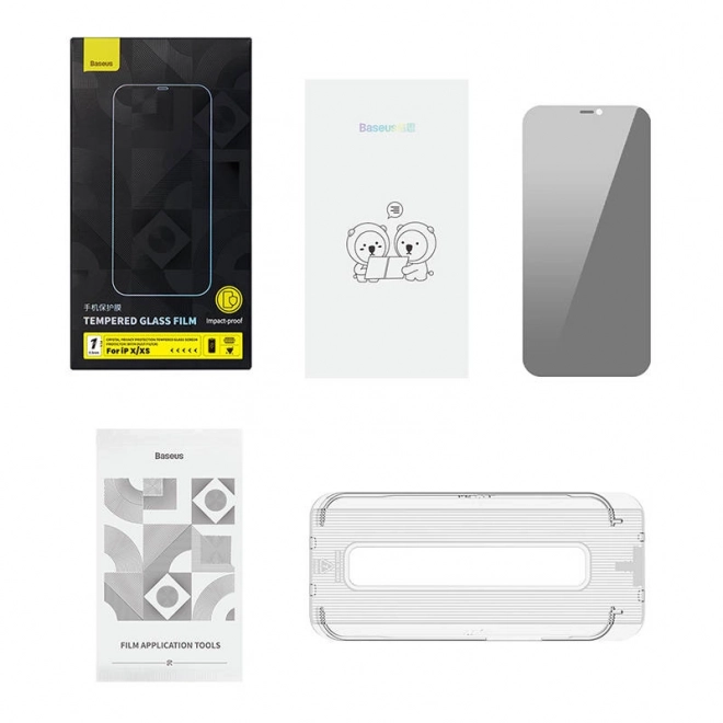 Baseus Crystal zaštita privatnosti kaljeno staklo za iPhone X/XS