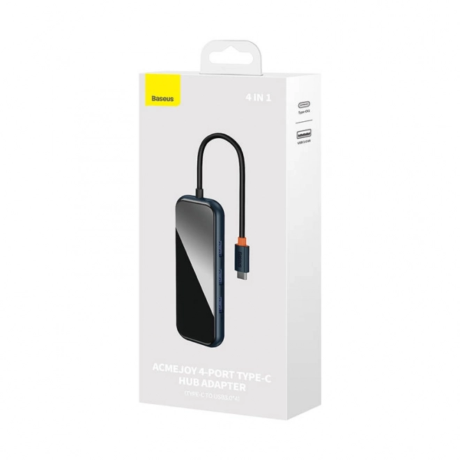 Baseus Hub USB-C na 4x USB 3.0 tamno siva