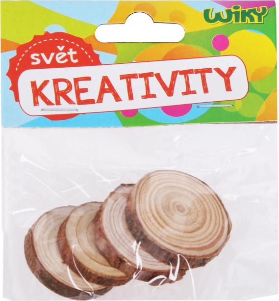 Drvena kolutića 3–4 cm, set 4 kom