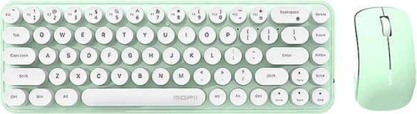 Bežični set tipkovnice i miša MOFII 2.4G (bijelo-zelena)