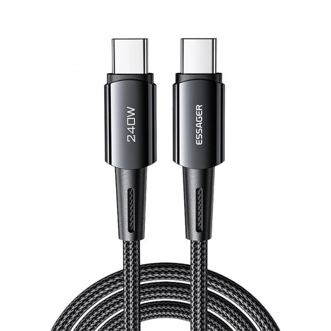 Kabel USB-C na USB-C Essager 240W 1m sivi