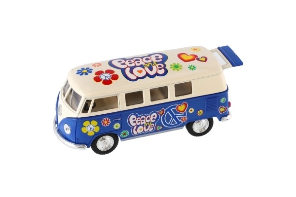 Autobus Kinsmart VW Klasični kov/plast 13 cm na povlačenje