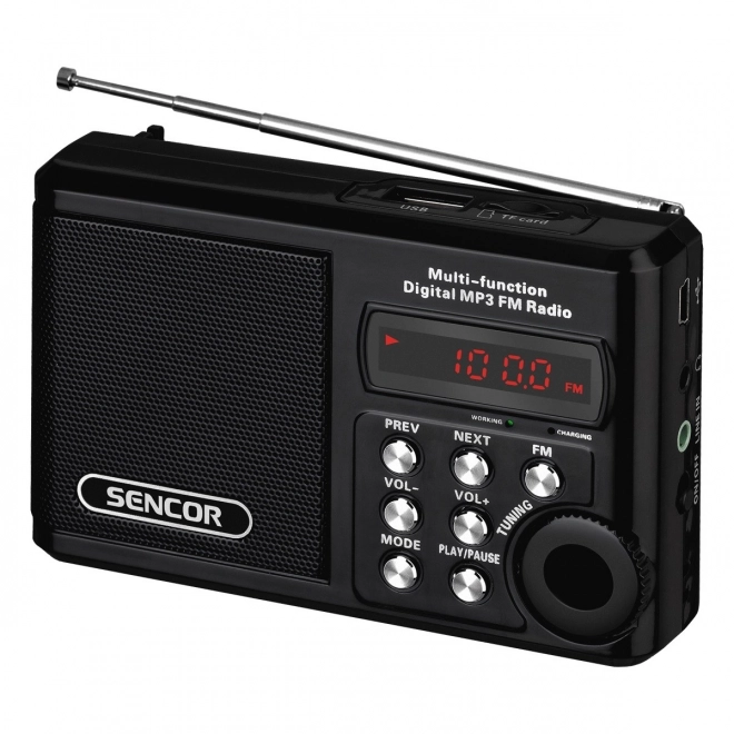 SRD 215 B Džepni radio Mp3, USB, utor za SD karticu Litijska baterija do 10 sati rada