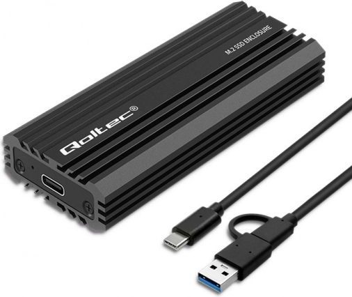 Qoltec kućište za M.2 SSD NVMe i SATA s USB-C priključkom, kapacitet 2TB