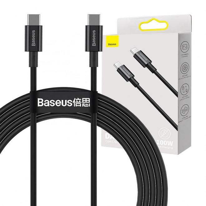 Kabel Baseus Superior Series USB-C na USB-C, 100W, 2m (crni)