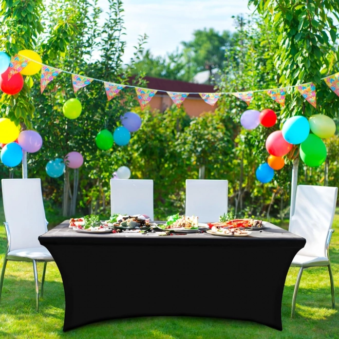 Univerzalni elastični prekrivač za stol za catering 180 cm crni MultiGarden