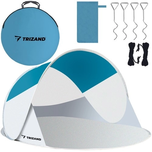 Plažni šator 220x120x90cm - tirkiz - sivi