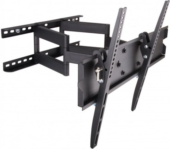 Zidni nosač za TV 42–70" s punim pomakom, 70 kg, crni