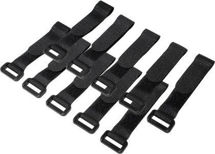 Organizator za kabele s čičak trakama, crne, 15 cm, 10 kom