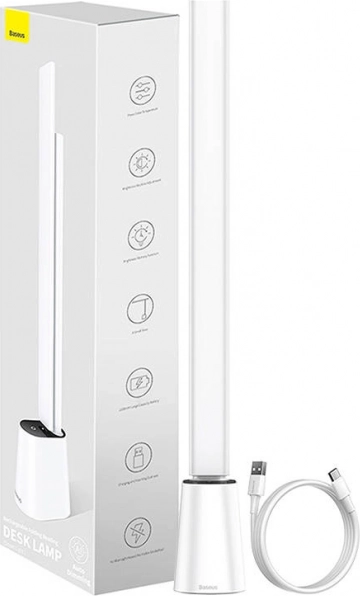 Sklopiva stolna LED lampa BASEUS Smart Eye, punjiva, bijela