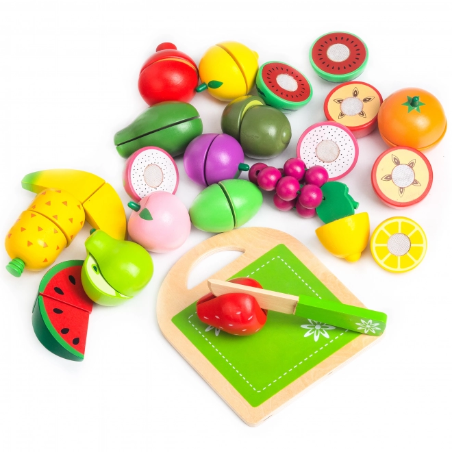 Drveno voće za rezanje, 20 komada ECOTOYS