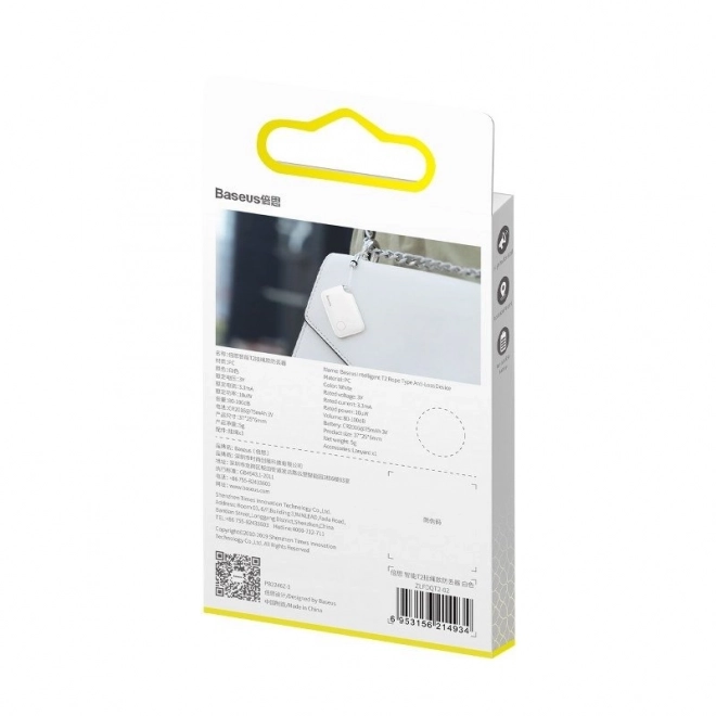 Inteligentni mini lokator Bluetooth Baseus T2 bijeli