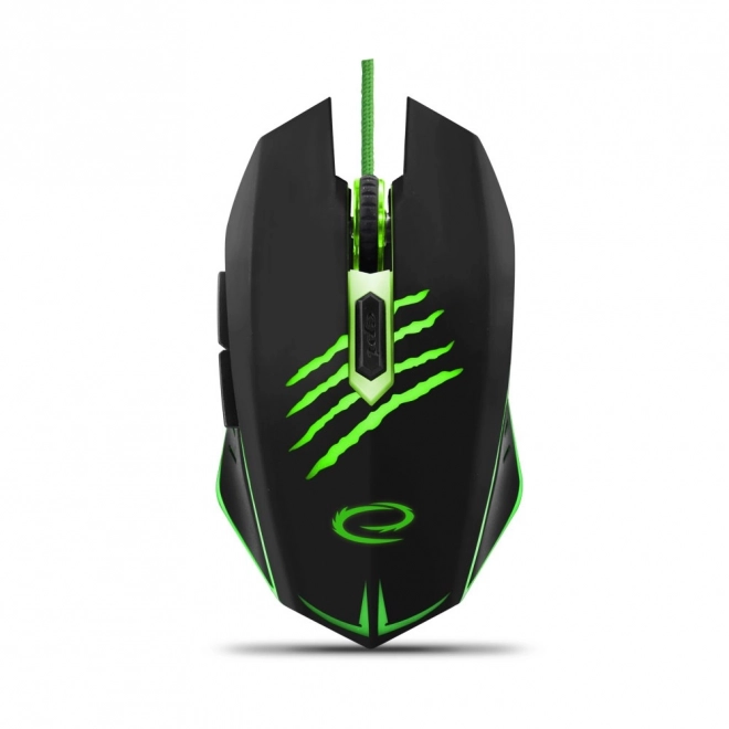 Žičana igraća miš 6D optička USB MX209 Claw zelena