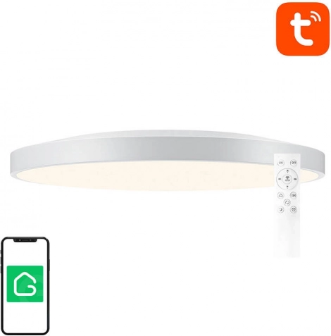Pametna stropna svjetiljka 32 cm s Wi‑Fi/Bluetooth, 16 milijuna boja, 1920 lm, GOSUND TUYA, daljinski upravljač