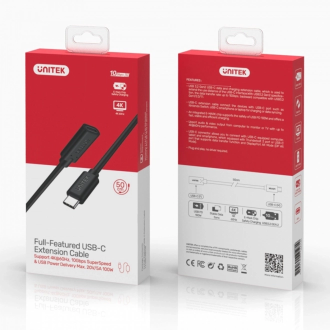 Univerzalni produžni kabel USB-C Unitek 1m