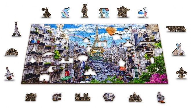 Drvene puzzle užurbani Pariz 2u1