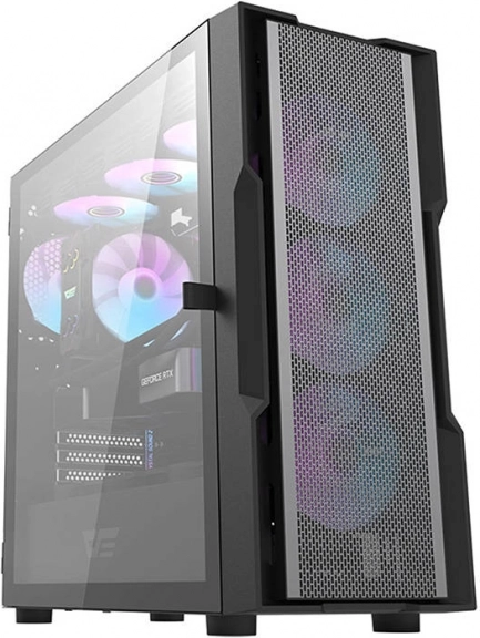 Računalno kućište Darkflash DK431 Mesh (crno) + 4 ventilatora