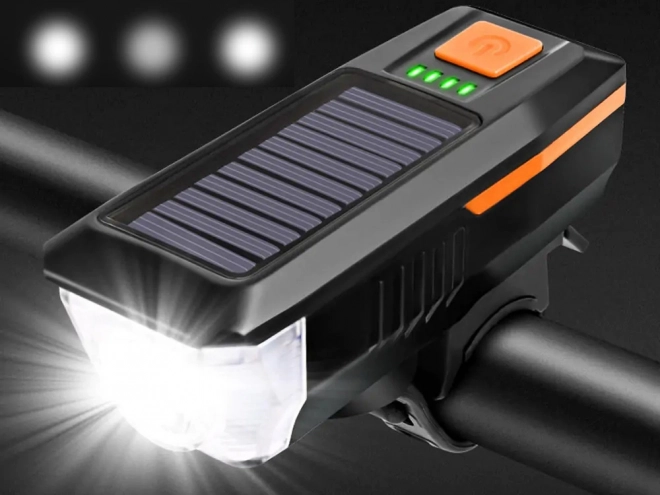 Prednje LED svjetlo za bicikl sa solarnim punjenjem i trubom