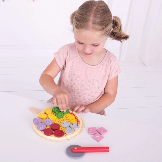 Bigjigs Toys Drvena pizza za rezanje