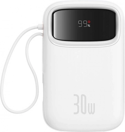 Baseus QPow 2 power banka 10000 mAh, 30 W, USB‑C (bijela)
