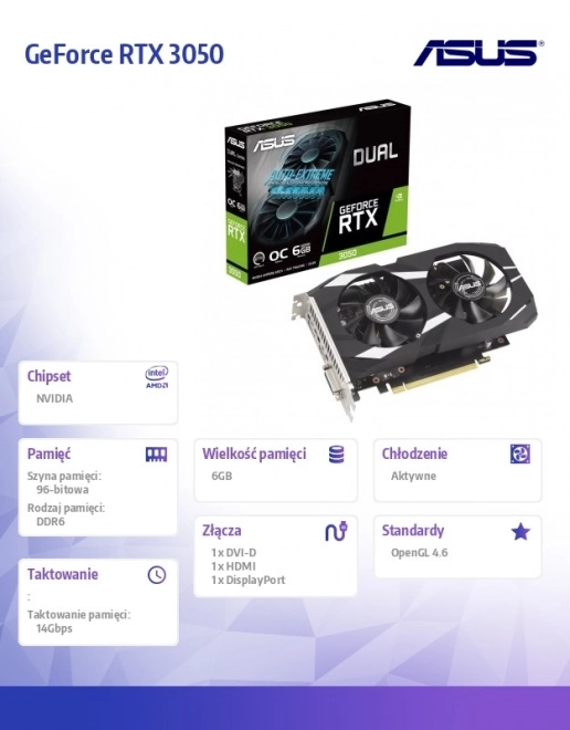 Grafička kartica ASUS GeForce RTX 3050 Dual OC 6GB GDDR6