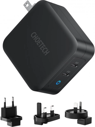 choetech 100w gan dvostruki usb‑c pd mrežni punjač