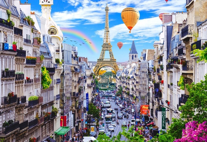 Drvene puzzle užurbani Pariz 2u1