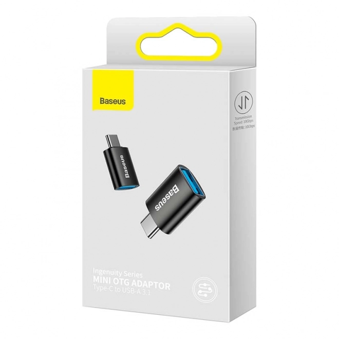 Adapter Baseus Ingenuity USB-C to USB-A OTG crni