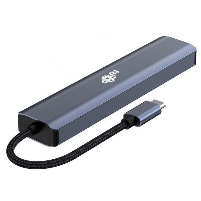 HUB USB-C adapter 6u1 - HDMI, 3x USB, PD, RJ-45