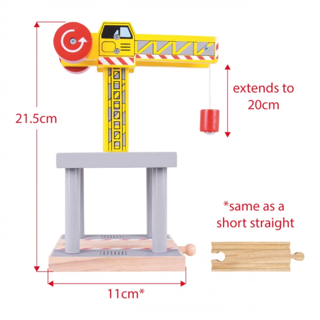 Bigjigs Rail Veliki žuti dizalica