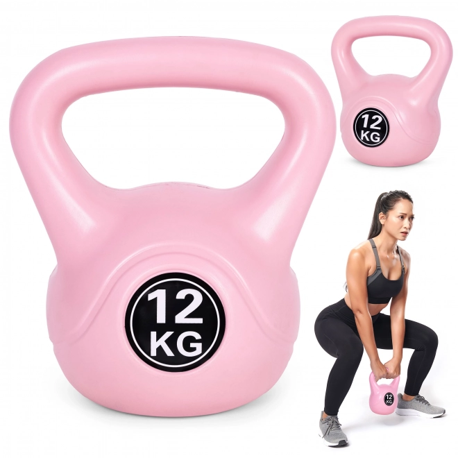 Kettlebell za vježbanje ružičasti - 12kg