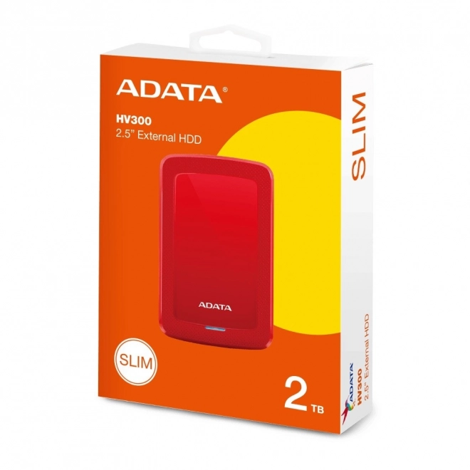 DashDrive HV300 2TB Vanjski Tvrdi Disk USB 3.1 Crveni