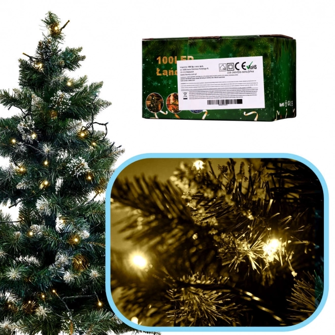 LED svjetlosni lanac 10m 100LED topla bijela