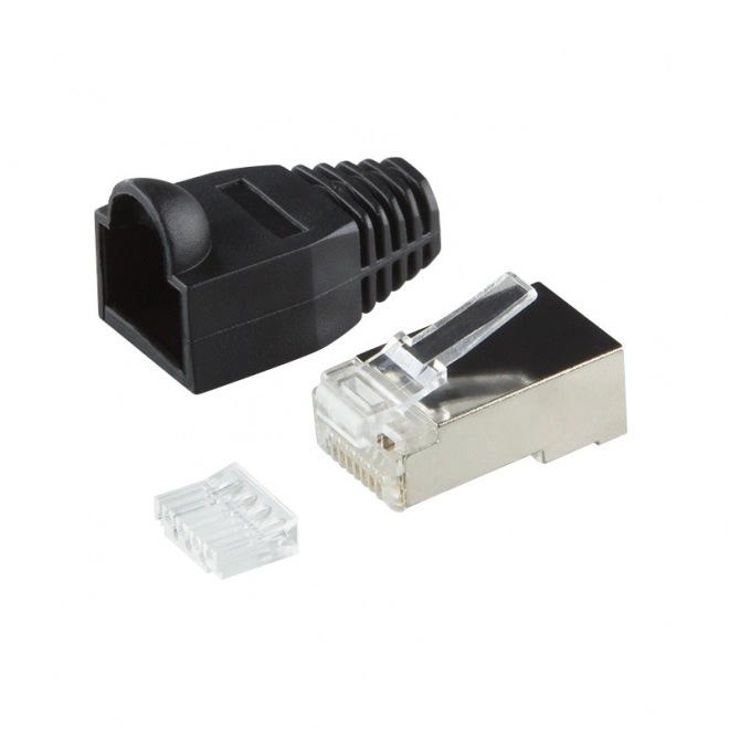 Konektori RJ45 CAT.6 s zaštitom, crni